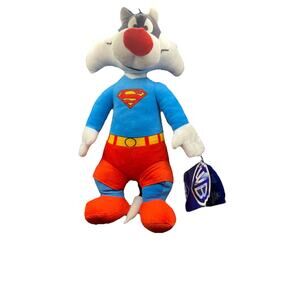 Looney Tunes Superhero- Superman Sylvester The Cat Plush‎ Toy 7- Inch New